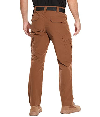 NATUVENIX Tactical Pants for Men, Water Resistant Hiking Cargo Pants Lightweight Outdoor Work Pants for Men Ripstop