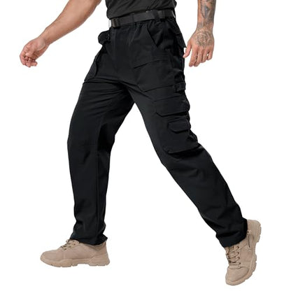 NATUVENIX Tactical Pants for Men Stretch, Ripstop Work Pants for Men Lightweight Hiking Cargo Pants Men Water Resistant