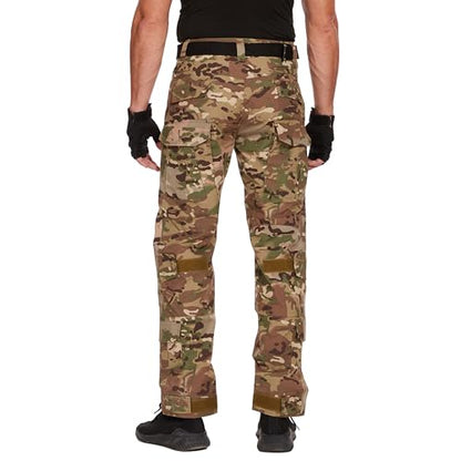 NATUVENIX G2 Combat Pants Men Rip-Stop Camo Pants Outdoor Tactical Pants for Men Multicam Mens Military Army Pants (No Pads)