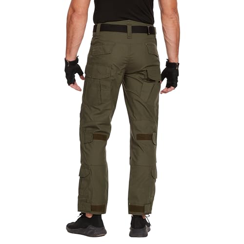 NATUVENIX G2 Combat Pants Men Rip-Stop Camo Pants Outdoor Tactical Pants for Men Multicam Mens Military Army Pants (No Pads)