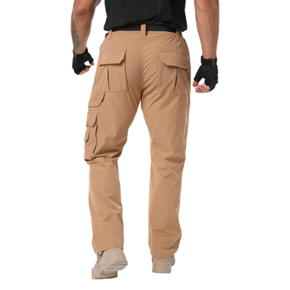 NATUVENIX Tactical Pants for Men Stretch, Ripstop Work Pants for Men Lightweight Hiking Cargo Pants Men Water Resistant