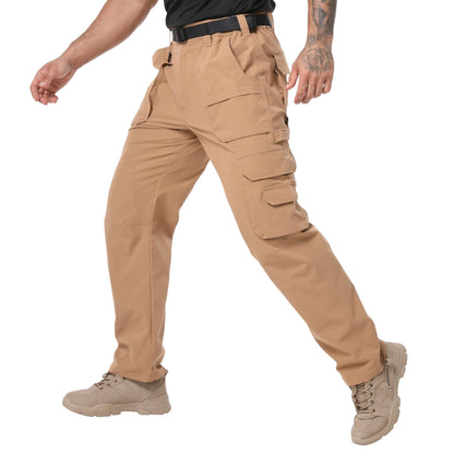 NATUVENIX Tactical Pants for Men Stretch, Ripstop Work Pants for Men Lightweight Hiking Cargo Pants Men Water Resistant