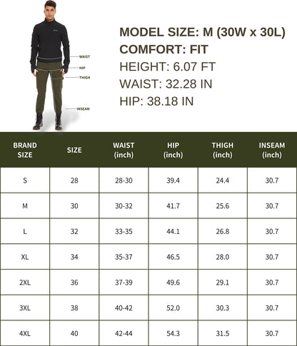 NATUVENIX Snow Pants Men Ski Pants Men Water Resistant Hiking Pants for Men Fleece Lined Tactical Work Snowboard Pants