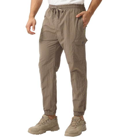 NATUVENIX Hiking Pants Men 27.5" Inseam Lightweight Cargo Joggers Pants Quick Dry Travel Casual Pants for Men with Drawstring