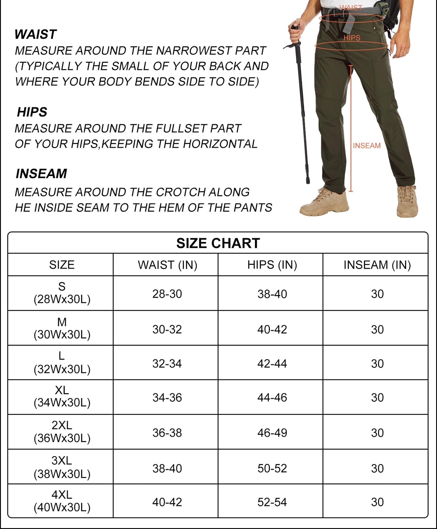 NATUVENIX Hiking Pants for Men, Quick Dry Travel Pants Men for Stretch Work Pants Lightweight Outdoor Pants Water-Resistant