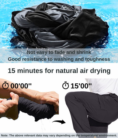 NATUVENIX Hiking Pants for Men, Lightweight Mens Travel Pants Quick Dry Fishing Pants Men Water Resistant Outdoor Pants Work