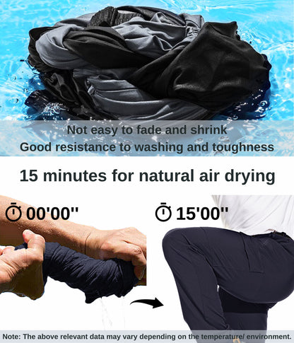 NATUVENIX Hiking Pants for Men, Lightweight Mens Travel Pants Quick Dry Fishing Pants Men Water Resistant Outdoor Pants Work