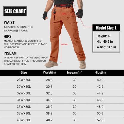 NATUVENIX Tactical Pants for Men Stretch, Ripstop Work Pants for Men Lightweight Hiking Cargo Pants Men Water Resistant