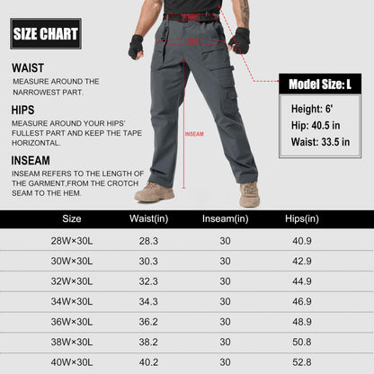 NATUVENIX Tactical Pants for Men Stretch, Ripstop Work Pants for Men Lightweight Hiking Cargo Pants Men Water Resistant