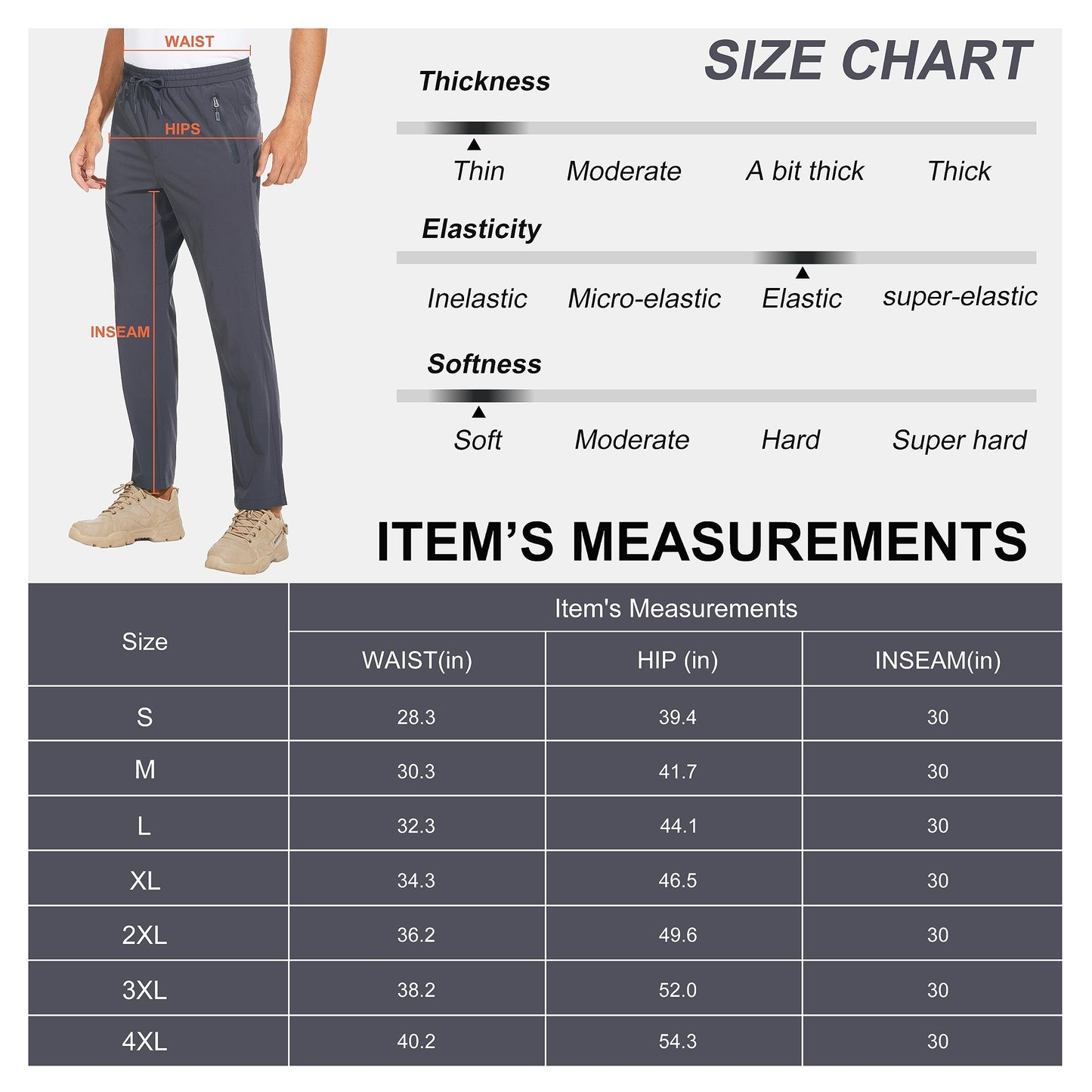 NATUVENIX Hiking Pants for Men Lightweight Joggers Mens Travel Casual Pants Quick Dry Workout Pants Outdoor Running